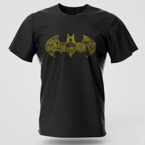 Bat Signal comic graphic T-shirt in cotton with comic-inspired print, Nairobi and Kenya streetwear fashion.