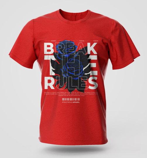 Break The Rules street wear graphic T-shirt in high quality cotton with long lasting print, Nairobi and Kenya streetwear fashion.