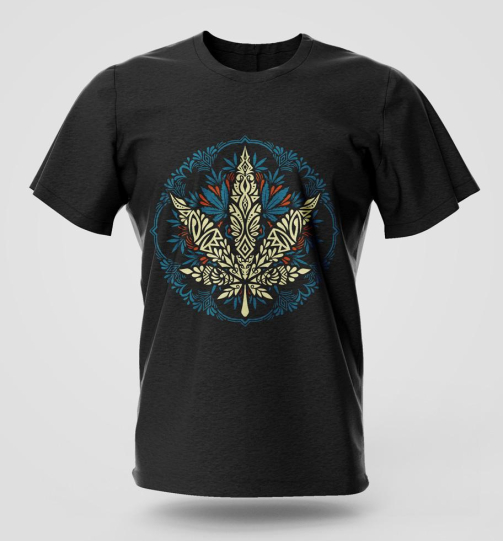Cannabis Flower street wear graphic T-shirt in high quality cotton with long lasting print, Nairobi and Kenya streetwear fashion.