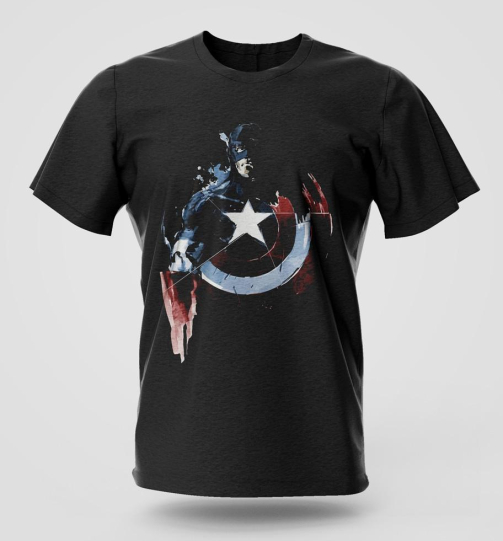 Captain America comic graphic T-shirt in high quality cotton with comic-inspired print, Nairobi and Kenya streetwear fashion.