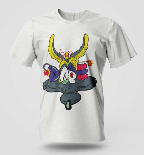 Coyote comic graphic T-shirt in high quality cotton with comic-inspired print, Nairobi and Kenya streetwear fashion.