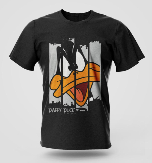 Daffy Duck comic graphic T-shirt in soft cotton fabric with long lasting print, Nairobi and Kenya streetwear fashion.
