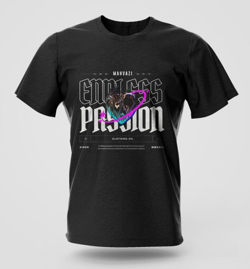 Endless Passion streetwear graphic T-shirt in high quality cotton with long lasting graphic print, urban fashion and street style apparel for Nairobi and Kenya.