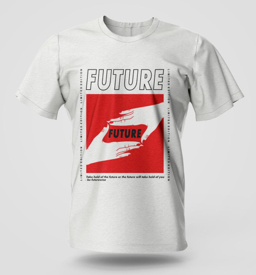 Future street wear graphic T-shirt in high quality cotton with long lasting graphic print, Nairobi and Kenya street fashion.