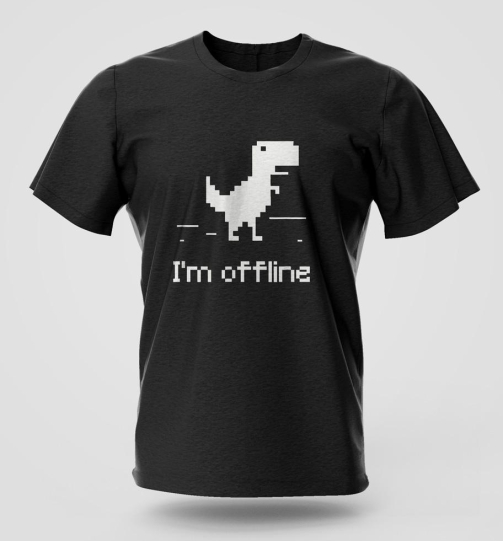 Im Offline streetwear graphic T-shirt in high quality cotton with long lasting graphic print, urban fashion and street style apparel for Nairobi and Kenya.