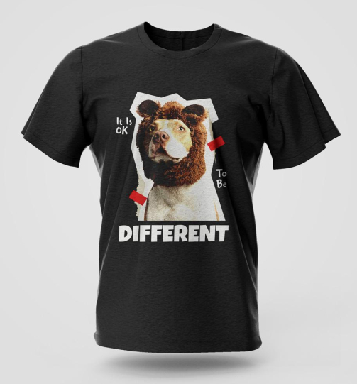 Its Okay to Be Different streetwear graphic T-shirt in high quality cotton with long lasting graphic print, urban fashion and street style apparel for Nairobi and Kenya.