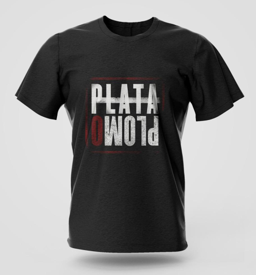 Plata O Plomo street wear graphic T-shirt in high quality cotton with long lasting print, Nairobi and Kenya streetwear fashion.