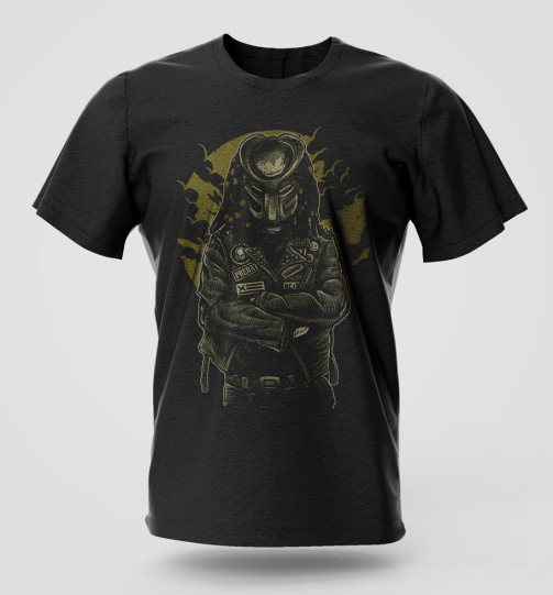 Predator comic graphic T-shirt in high quality cotton with long lasting print, Nairobi and Kenya streetwear fashion.