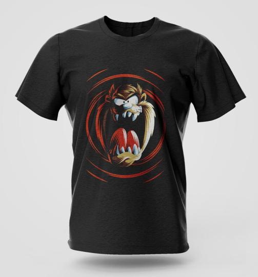 Tazmania comic graphic T-shirt in soft cotton fabric with long lasting print, Nairobi and Kenya streetwear fashion.