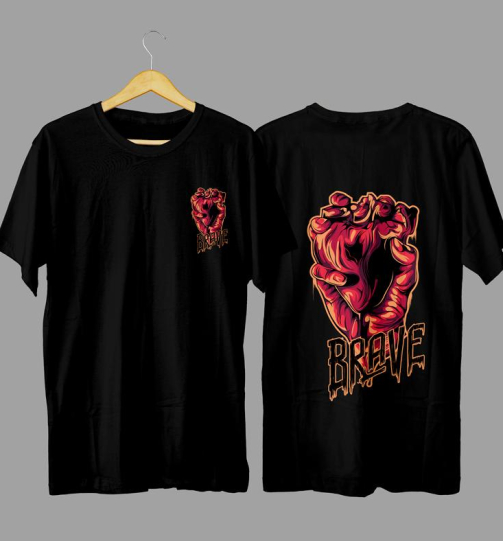 Brave-Heart-Black-Tee