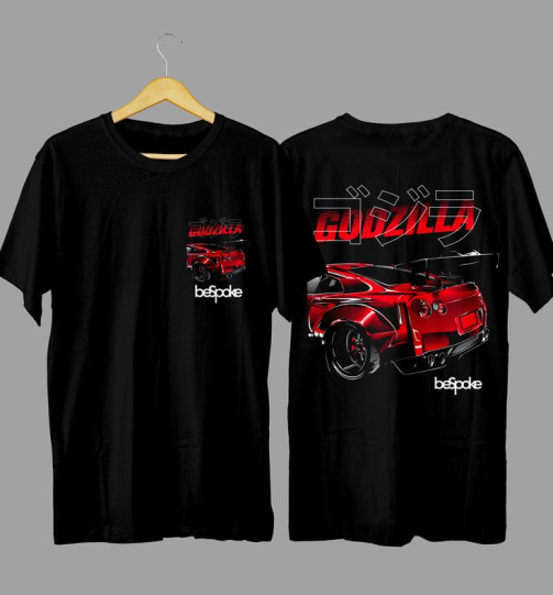 Godzilla's Tail automotive graphic T-shirt in high quality cotton with long lasting graphic print, Nairobi and Kenya automotive street fashion.