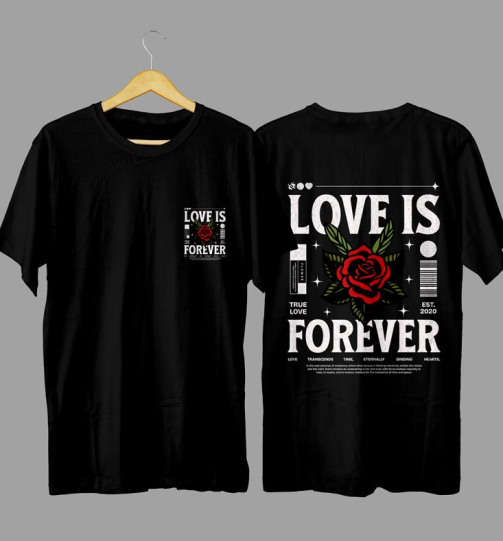 Love is Forever streetwear graphic T-shirt in high quality cotton with long lasting graphic print, urban fashion and street style apparel for Nairobi and Kenya.