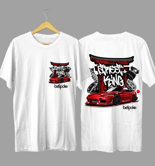 Street King automotive graphic T-shirt in high quality cotton with long lasting graphic print, tuner culture apparel and car enthusiast fashion for Nairobi and Kenya.