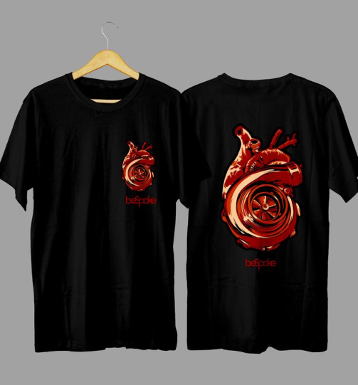 Turbo Heart automotive graphic T-shirt in high quality cotton with long lasting graphic print, boost culture apparel and car enthusiast fashion for Nairobi and Kenya.