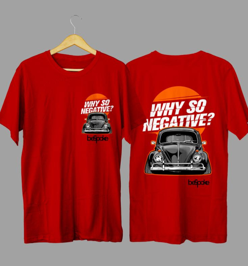 Why So Negative automotive graphic T-shirt in high quality cotton with long lasting graphic print, tuner culture apparel and car enthusiast fashion for Nairobi and Kenya.