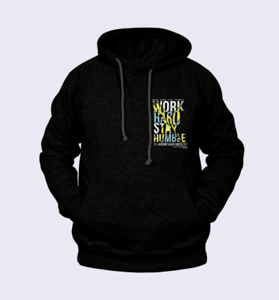 Work Hard Stay Humble street wear graphic hoodie in good quality heavy cotton with long lasting graphic print, Nairobi and Kenya fashion.