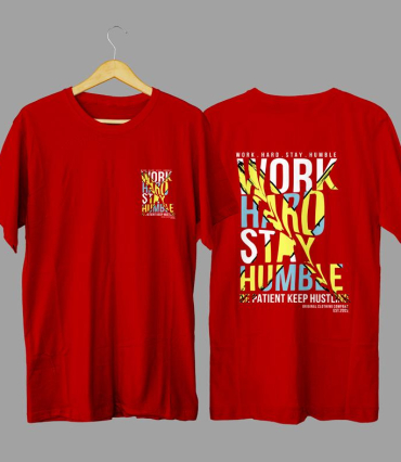 Work Hard Stay Humble street wear graphic T-shirt in high quality cotton with long lasting print, Nairobi and Kenya streetwear fashion.